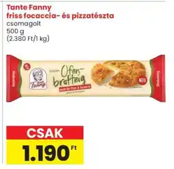 Spar Tante Fanny friss focaccia- és pizzatészta ajánlat