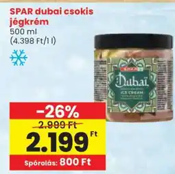 Spar SPAR dubai csokis jégkrém ajánlat
