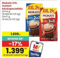 Spar Mokate XXL instant kávéspecialitás ajánlat