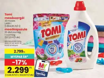 Spar TOMI MOSÓSZER ajánlat