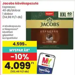 Spar Jacobs kávékapszula ajánlat