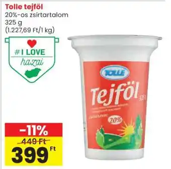 Spar Tolle tejföl ajánlat