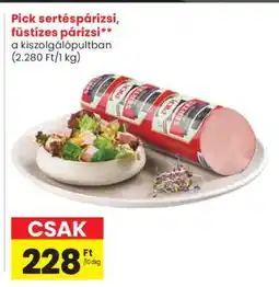 Spar Pick sertéspárizsi, füstízes párizsi ajánlat