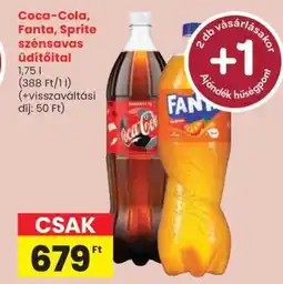 Spar Coca-Cola, Fanta, Sprite szénsavas üdítőital ajánlat