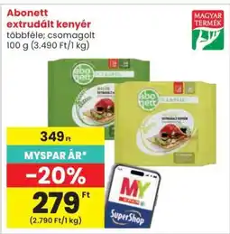 Spar ABONETT Extrudált kenyér ajánlat