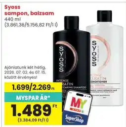 Spar SYOSS Sampon / balzsam ajánlat