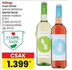 Spar Hilltop Irsai Olivér / Merlot Rosé ajánlat
