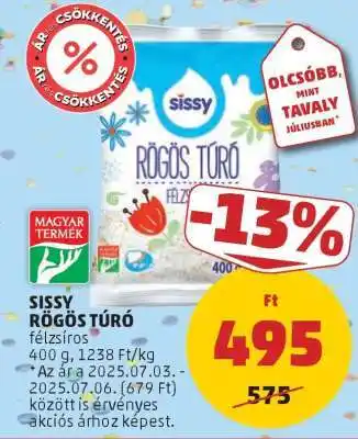 PENNY Sissy Rögös Túró ajánlat