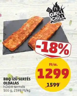 PENNY BBQ ízű sertés oldalas ajánlat