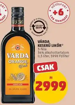 PENNY Várda Keserű Likőr ajánlat