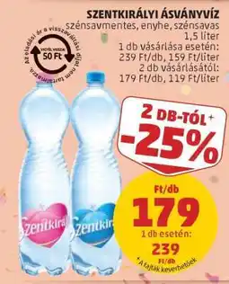 PENNY SZENTKIRÁLYI Ásványvíz ajánlat