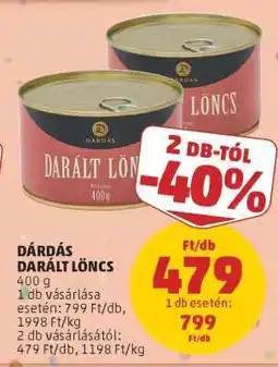PENNY Dárdás Darált Löncs ajánlat