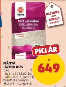 PENNY Mánya Jázmin Rizs ajánlat