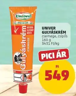 PENNY UNIVER Gulyáskrém ajánlat