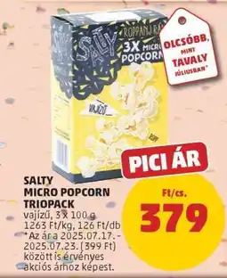 PENNY Salty Micro Popcorn Triopack ajánlat