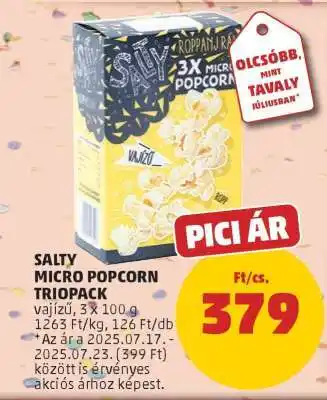 PENNY Salty Micro Popcorn Triopack ajánlat