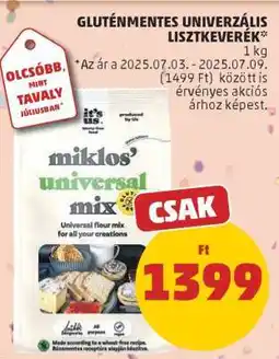 PENNY Gluténmentes Univerzális Lisztkeverék ajánlat
