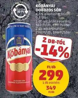 PENNY Kőbányai Dobozos Sör ajánlat