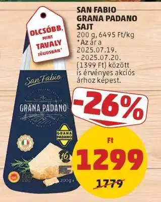 PENNY San Fabio Grana Padano Sajt ajánlat
