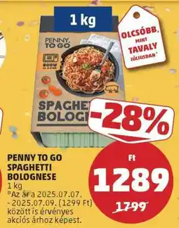 PENNY PENNY TO GO SPAGHETTI BOLOGNESE ajánlat