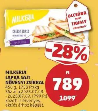 PENNY Milkeria Lapka Sajt Növényi Zsírral ajánlat