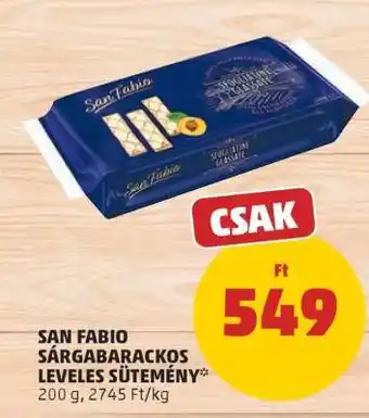 PENNY San Fabio Sárgabarackos Leveles Sütemény ajánlat