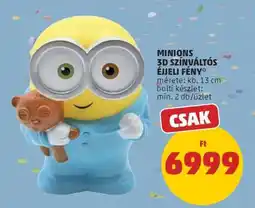 PENNY MINIONS 3D SZÍNVÁLTÓS ÉJJELI FÉNY ajánlat