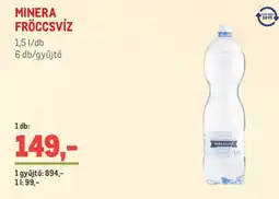 Metro Minera fröccsvíz ajánlat