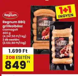 Interspar Regnum BBQ grillkolbász ajánlat