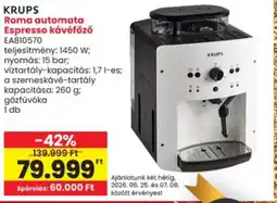 Interspar KRUPS Roma automata Espresso kávéfőző ajánlat