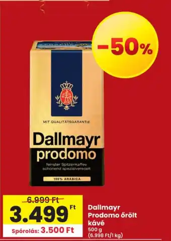 Interspar Dallmayr Prodomo őrölt kávé ajánlat