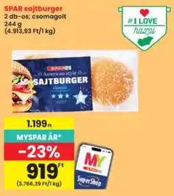 Interspar SPAR sajtburger ajánlat