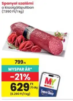Interspar Spanyol szalámi ajánlat