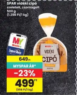 Interspar SPAR vidéki cipó szeletelt, csomagolt ajánlat