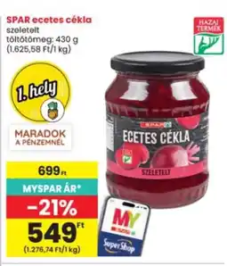 Interspar SPAR ecetes cékla ajánlat