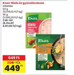 Interspar Knorr főzős és gyümölcsleves ajánlat