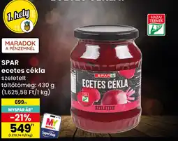 Interspar SPAR ecetes cékla ajánlat