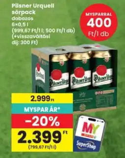 Interspar Pilsner Urquell sörpack ajánlat