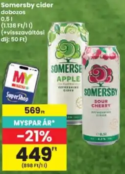 Interspar Somersby cider ajánlat