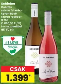 Interspar Schieber Cserfes száraz fehérbor ajánlat