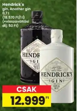 Interspar Hendrick's gin, Another gin ajánlat