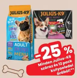 Interspar Minden Julius-K9 száraz és 12 pack kutyaeledel árából! ajánlat