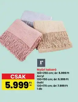 Interspar Nyári takaró ajánlat