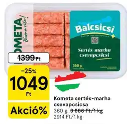 Tesco KOMETA Sertés-Marha Csevapcsicsa ajánlat