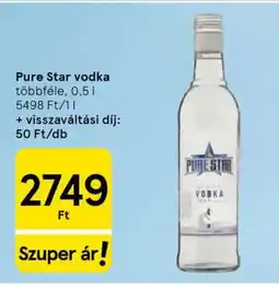Tesco Pure Star vodka ajánlat