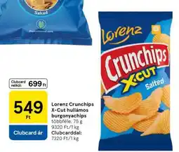 Tesco Lorenz Crunchips X-Cut hullámos burgonyachips ajánlat