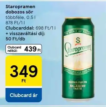 Tesco Staropramen dobozos sör ajánlat
