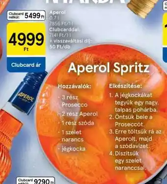 Tesco Aperol ajánlat