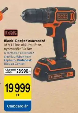 Tesco Black+Decker csavarozó ajánlat