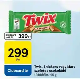Tesco Twix, Snickers vagy Mars szeletes csokoládé ajánlat